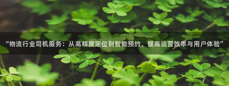 旺财28正规吗：“物流行业司机服务：