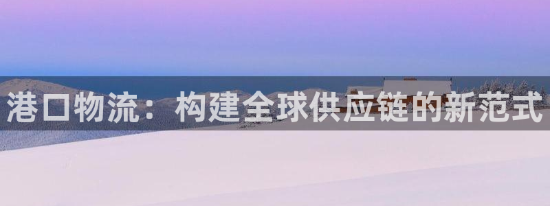 旺财28起来的符号：港口物流：构建全